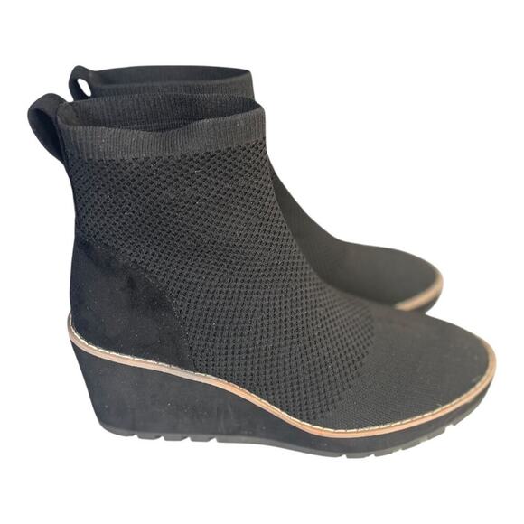 Anne Klein Women’s Black Parley Wedge Stretch Ankle Boots Size-6.5m - Picture 4 of 9